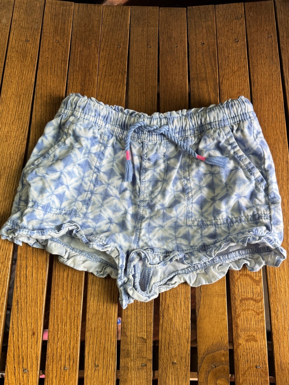 GAP Light Blue Tie-Dye Drawstring Girl’s 3T Shorts